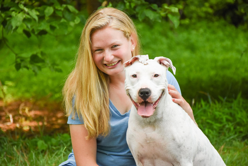 Dr. Leann Neiforth with a dog