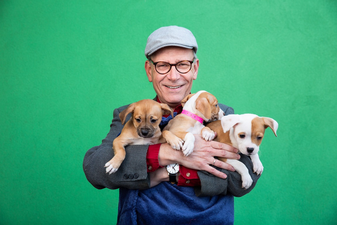 Professor Clive Wynne with a dog