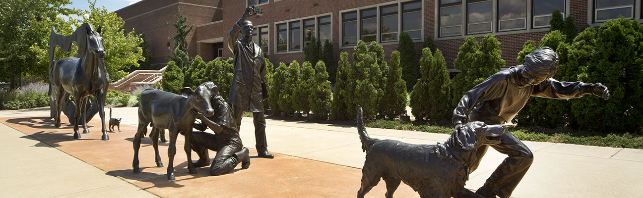 the 45-foot-long bronze sculpture called Continuum depicting the history of the human-animal bond