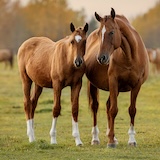two horses